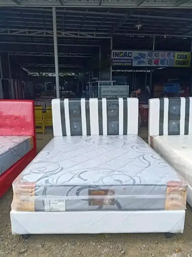 1 SET SPRING BED CENTRAL + DIPAN UK 160 X 200 CM