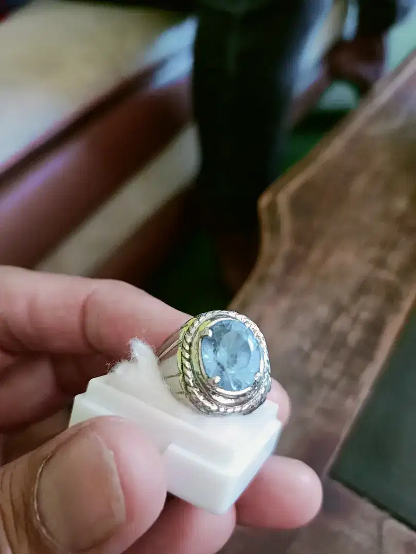 Aqua Marine Ring Perak