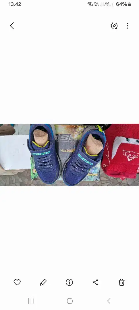 Sepatu Skechers Original Anak Biru