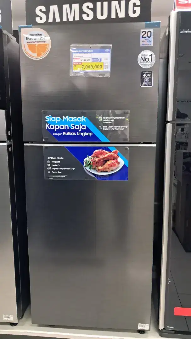 PROMO KREDIT KULKAS SAMSUNG REFRIGERATOR 2 DOOR 393 L BLACK