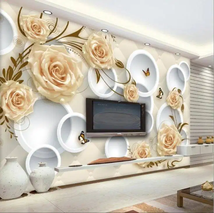 Jual gorden hordeng gordyn tirai jendela wallpaper dinding 3d custom