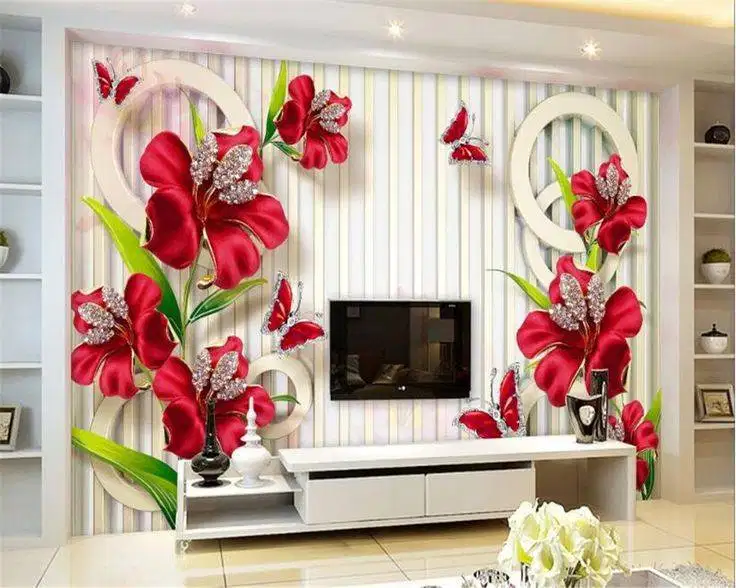Jual gorden hordeng gordyn tirai jendela wallpaper dinding 3d custom