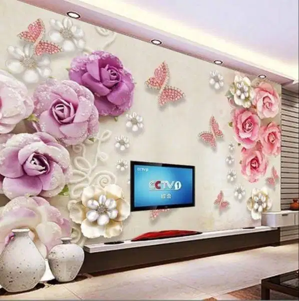 Pesan wallpaper dinding 3d custom toko jual dan pasang gorden murah