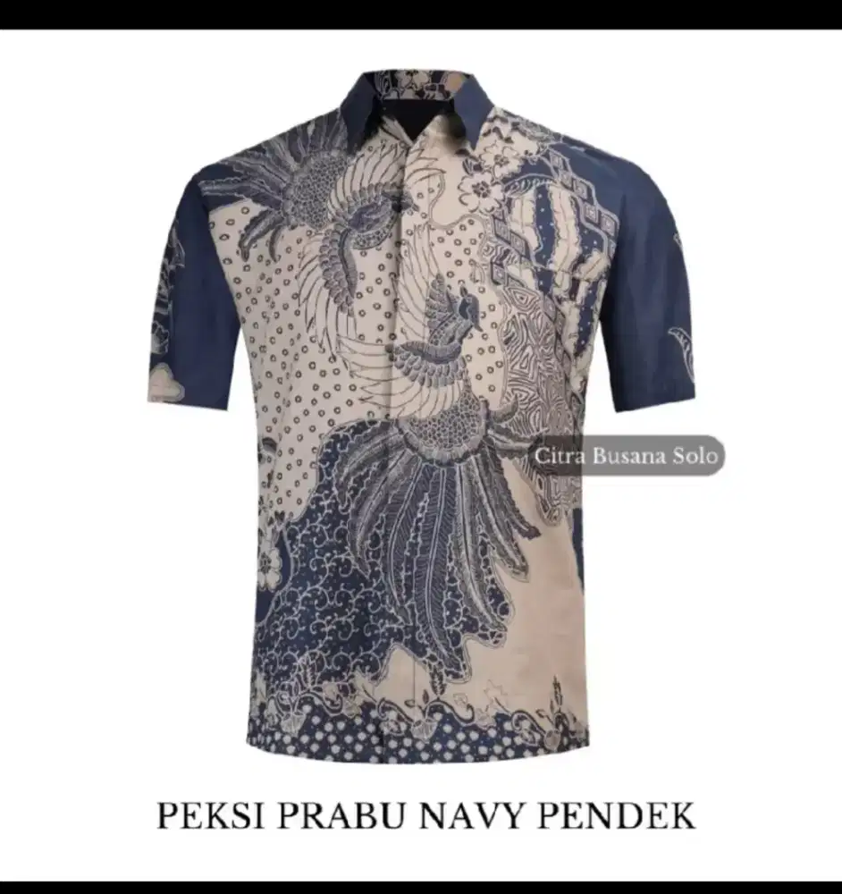 Kemeja Batik Prabu Navy