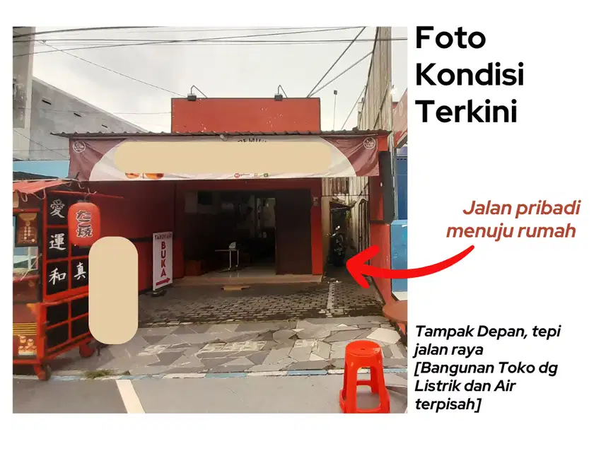 BEST DEAL!! Dijual Cepat Rumah Bonus Toko Tepi Jalan Raya Kota Jombang