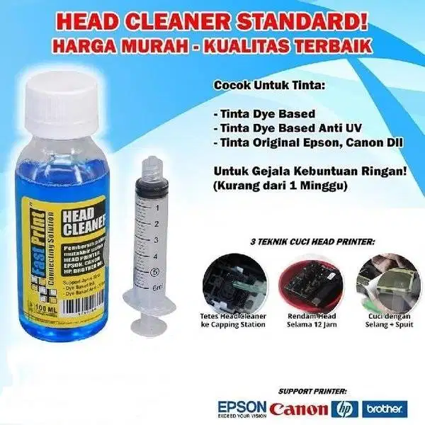 Print head Cleaner (biru) fast print