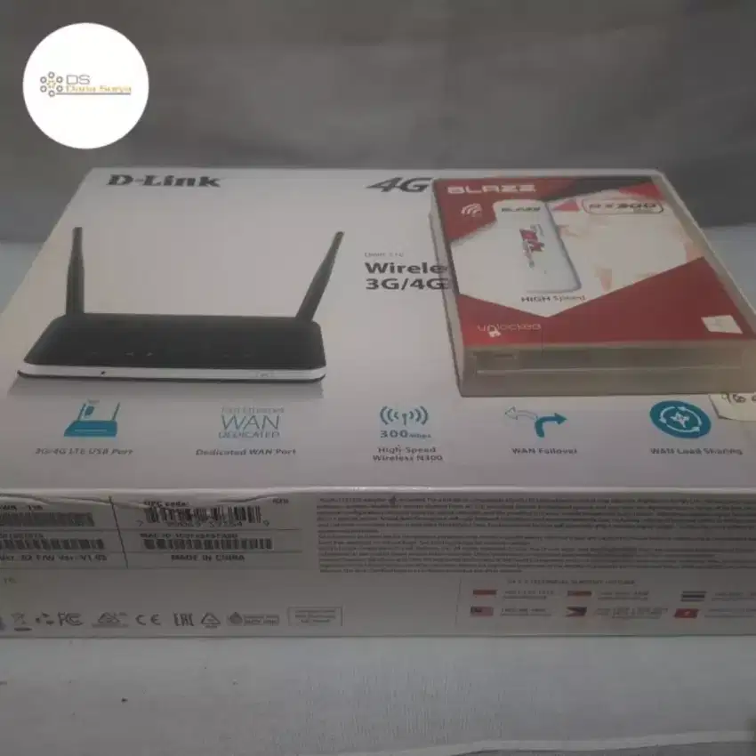 Paket router Dlink dan Modem usb 3G/4G Unlock