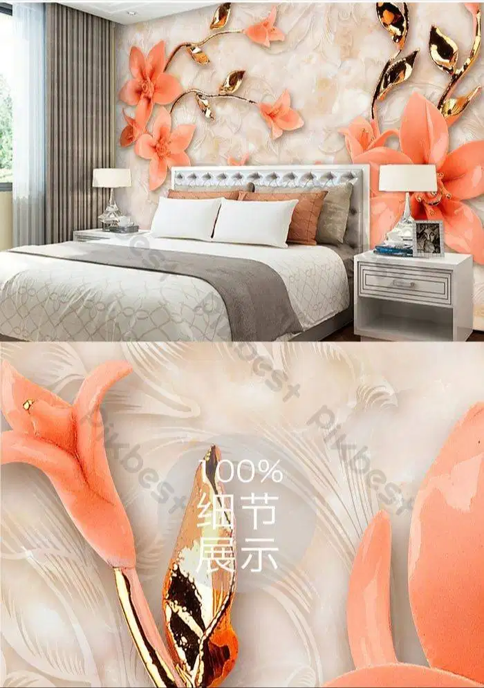 Pesan wallpaper dinding 3d custom toko jual dan pasang gorden murah