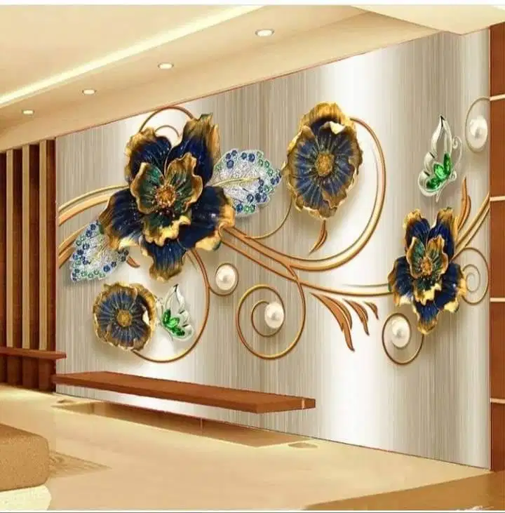 Pesan wallpaper dinding 3d custom toko jual dan pasang gorden murah