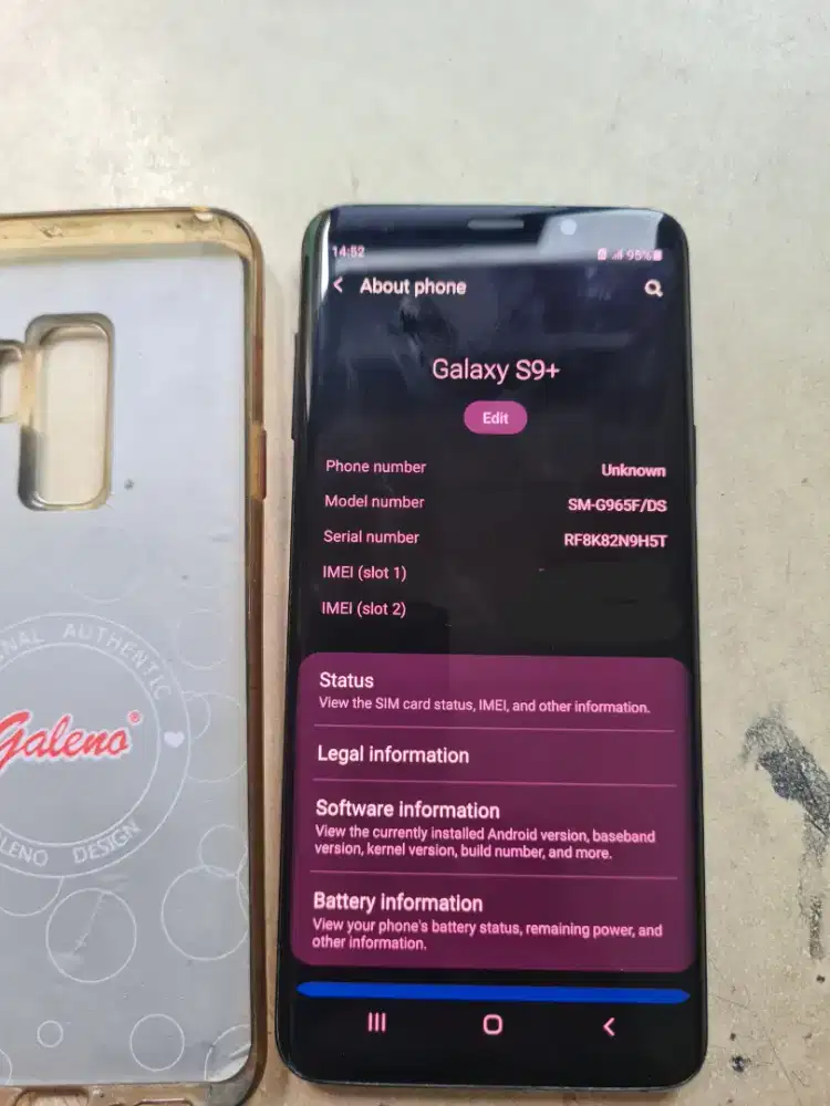 Samsung S9 plus minus krn lama tdk dipakai