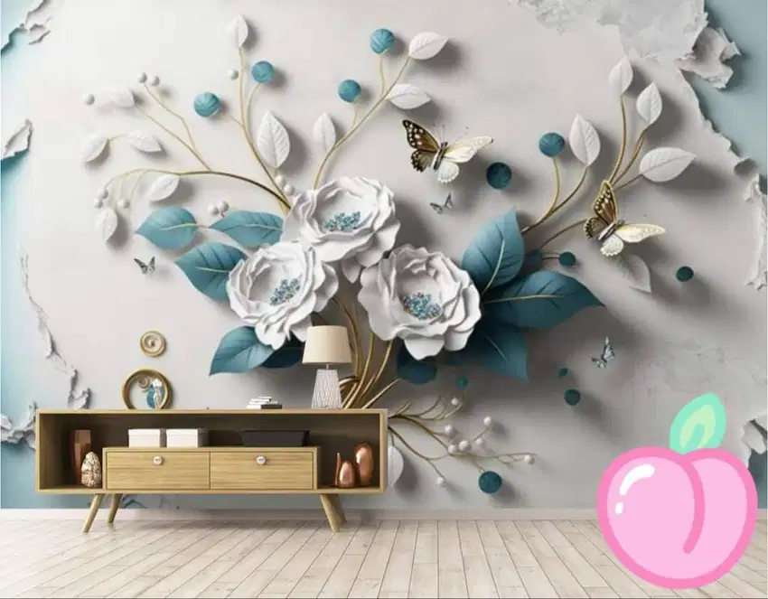 Pesan wallpaper dinding 3d custom toko jual dan pasang gorden murah