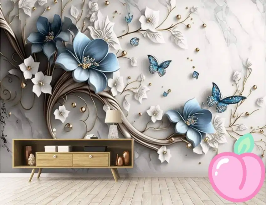 Jual gorden hordeng gordyn tirai jendela wallpaper dinding 3d custom