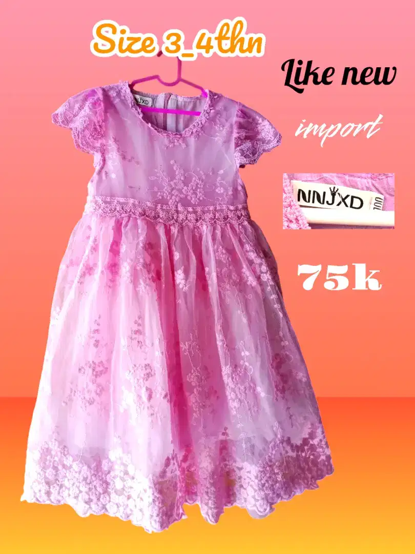 Dress anak size 3_4 tahun