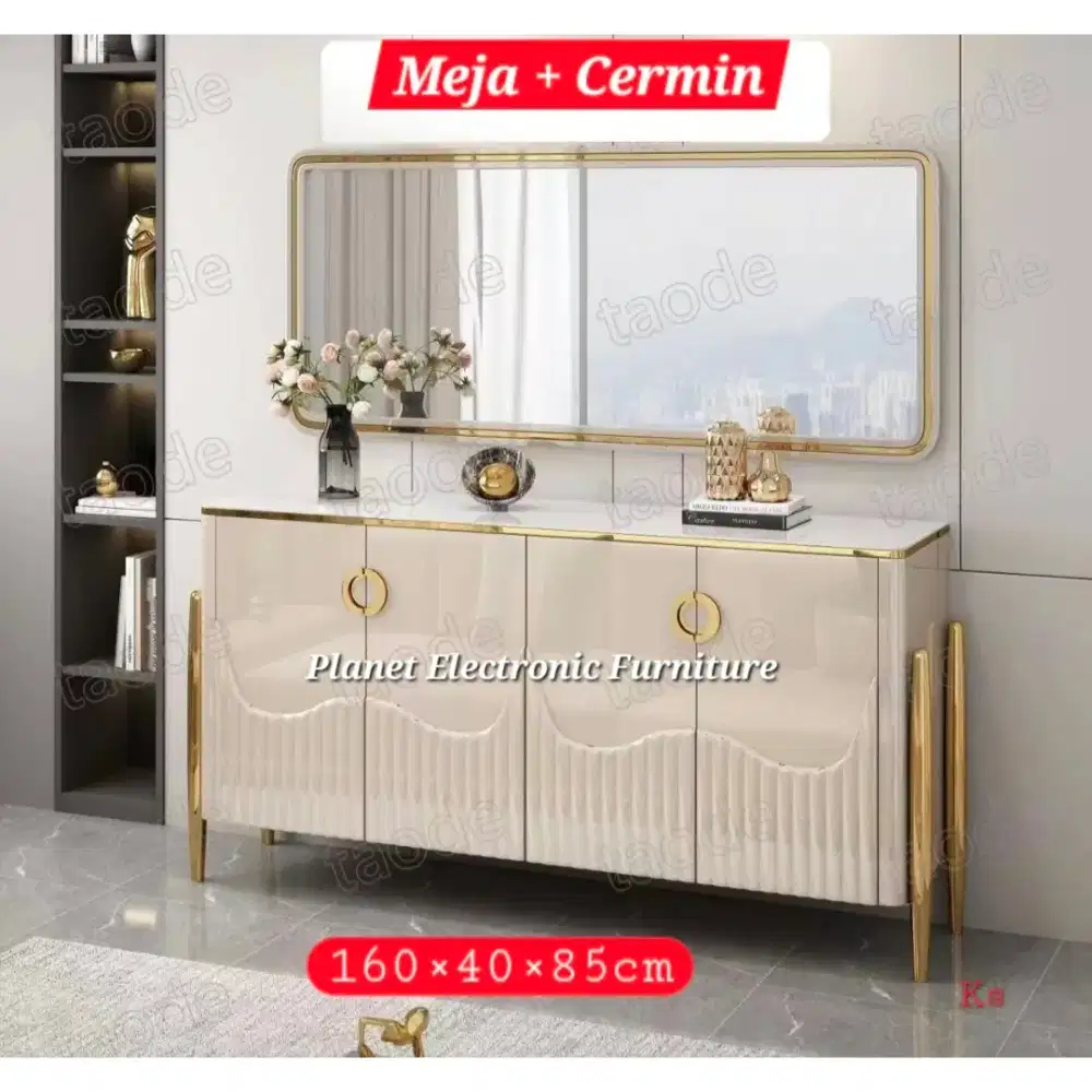 Meja Konsul Granit dengan Cermin Meja Etalase Meja Granit Meja hias