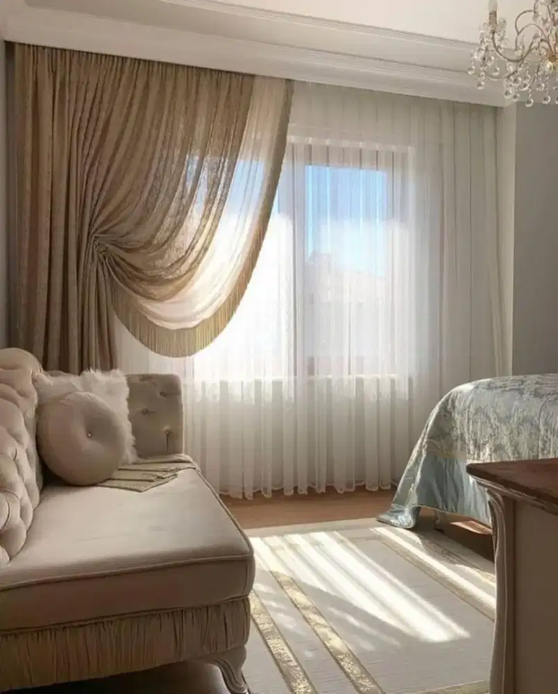 Pasang gordyn gorden hordeng murah vertikal roll blind jasa tirai viv