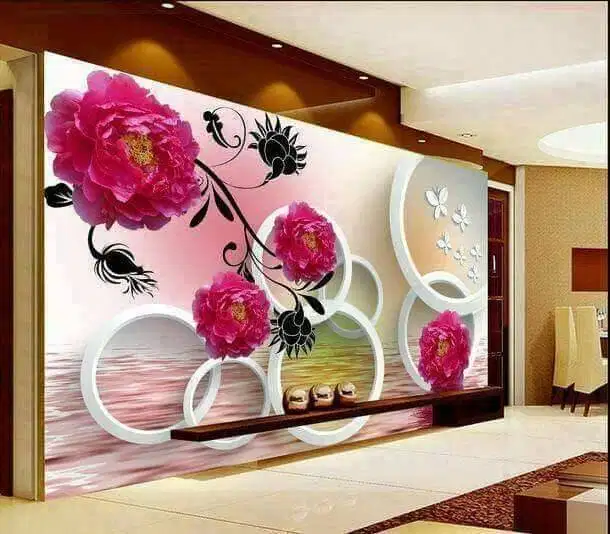 Jual gorden hordeng gordyn tirai jendela wallpaper dinding 3d custom