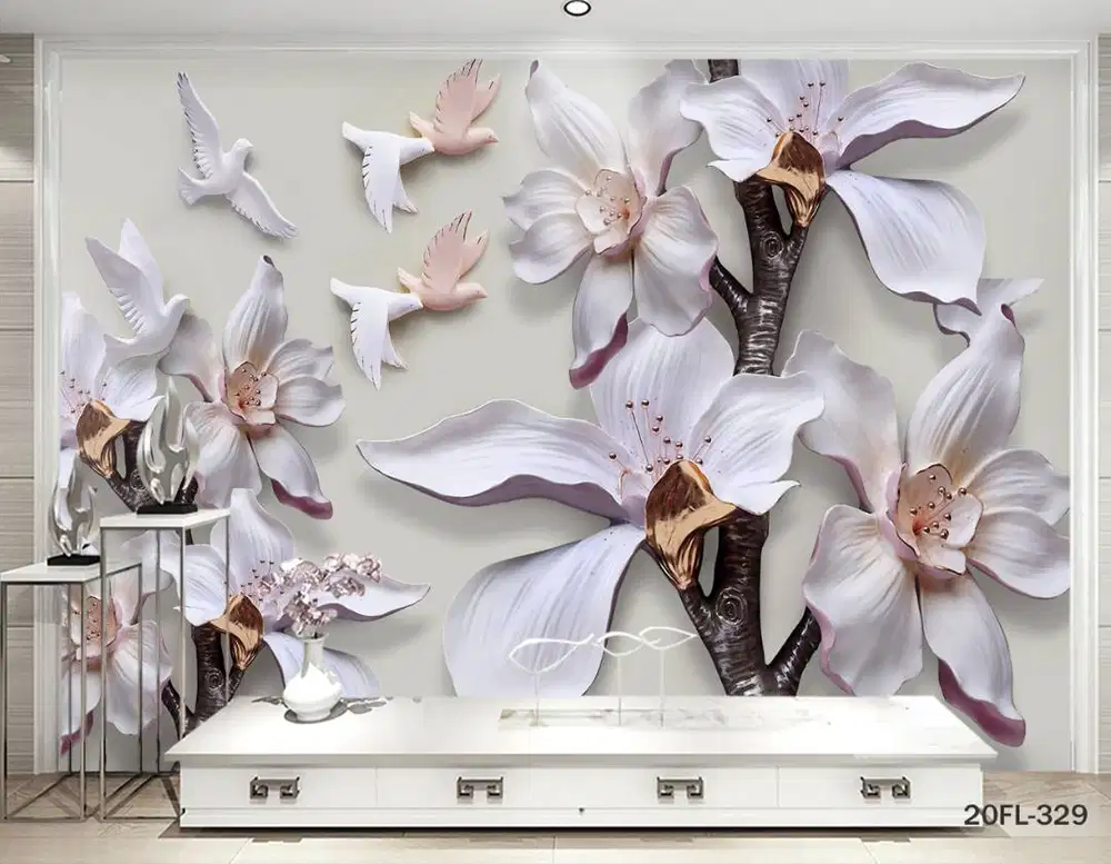 Pesan wallpaper dinding 3d custom toko jual dan pasang gorden murah