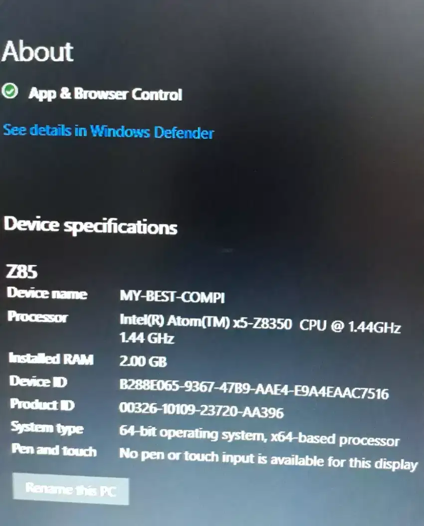 Mini PC Z85 Intel bekas