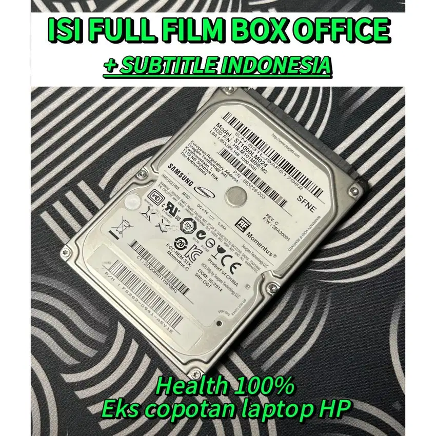 HDD HARDDISK SAMSUNG 1TB BONUS ISI FULL FILM BOX OFFICE TERBARU
