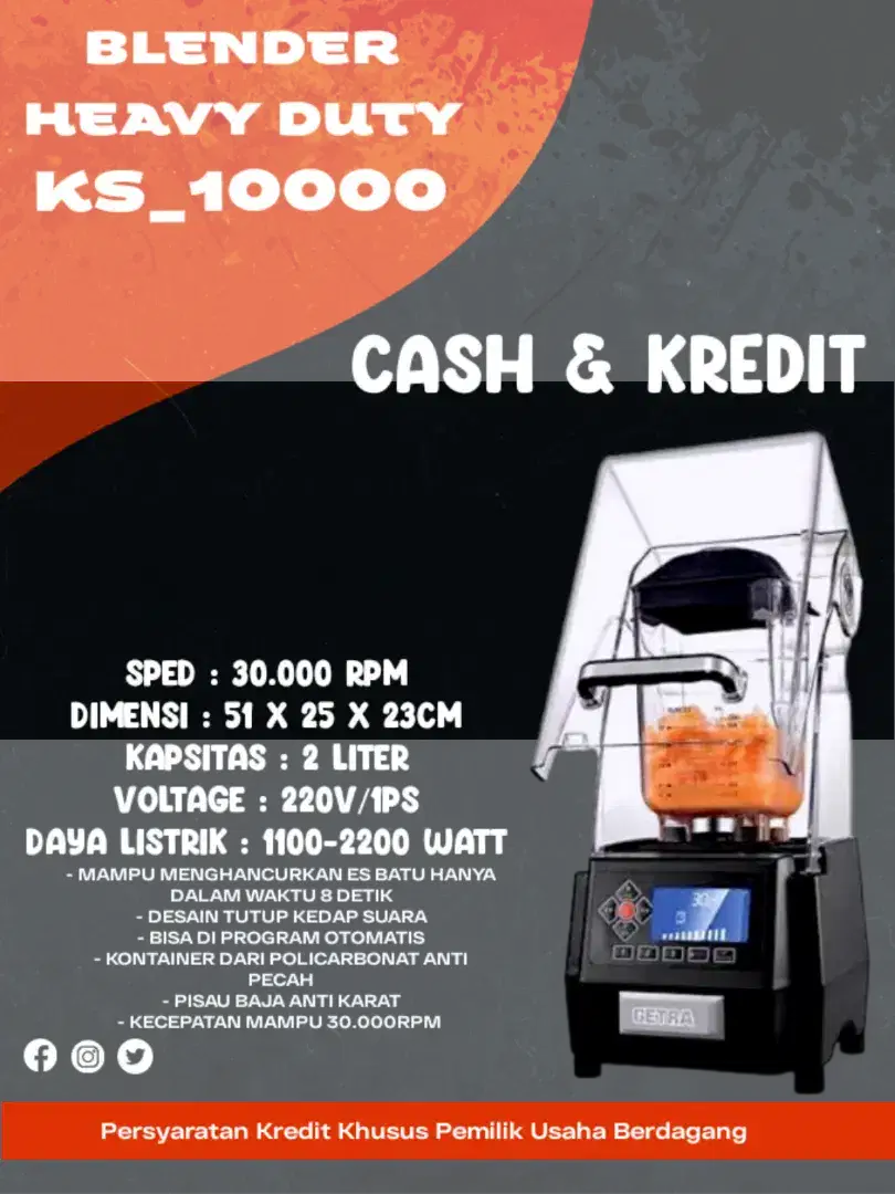 Blender Heavy Duty Getra Ks-10000