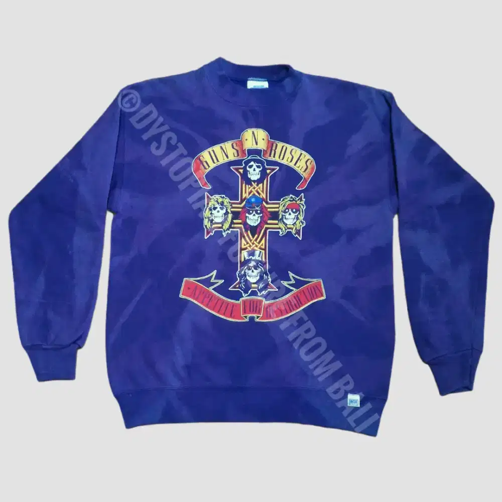Vintage Sweatshirt Tie Dye Band Guns N' Roses Appetite For Destruction