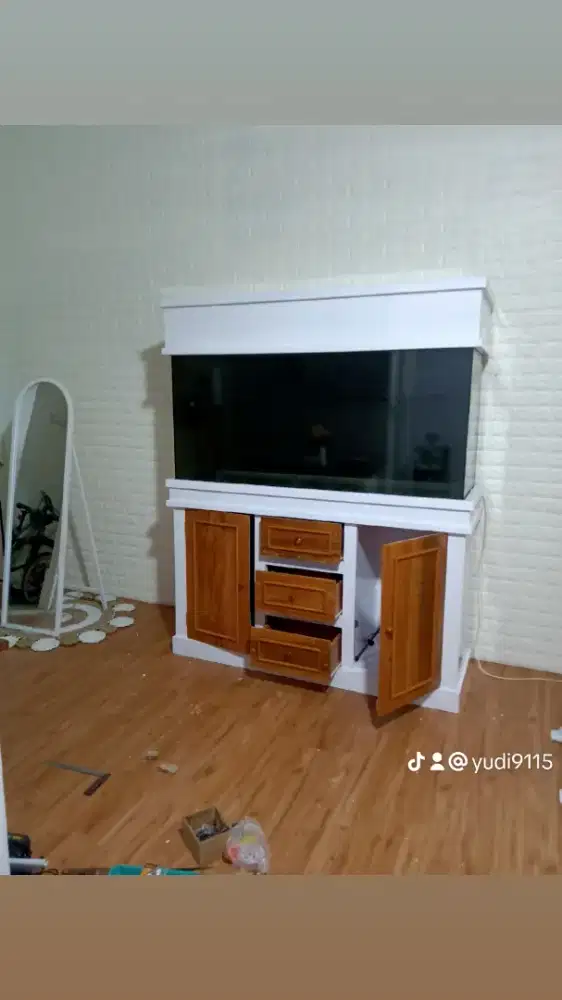 Meja aquarium + aquarium