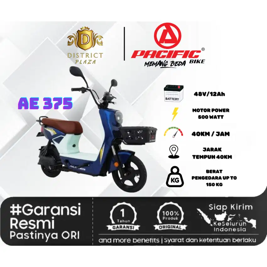 Sepeda Listrik Fasific AE375 Motor Power 500Watt