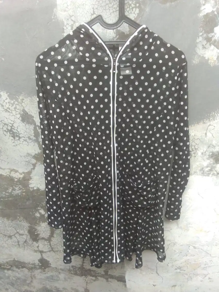 Zip hoodie polkadot tipis