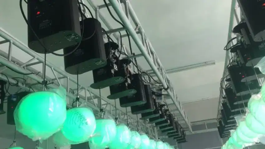 lampu led kinetik ball dmx