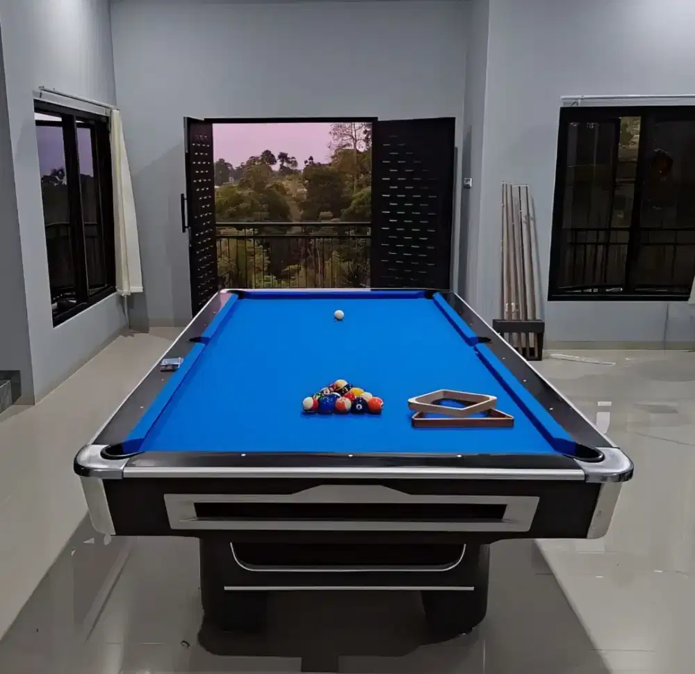 Bilyar billiard biliar pool table 9feet full set perlengkapan bermain