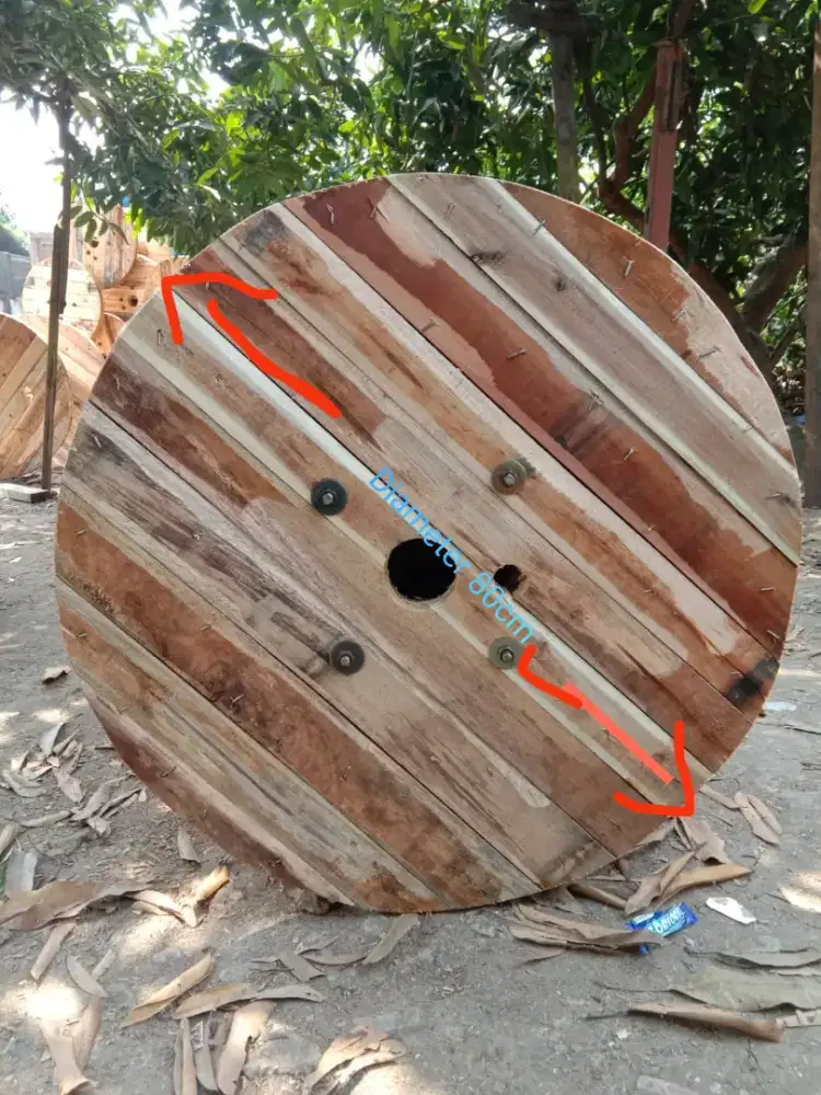 Gulungan kabel/meja bulet