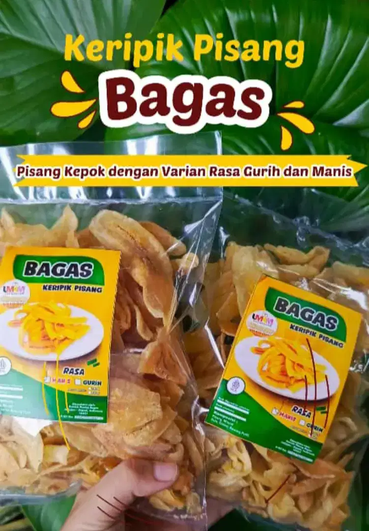 Keripik Pisang Bagas Ready Rasa Gurih & Manis Di Jamin Bikin Nagih !!!