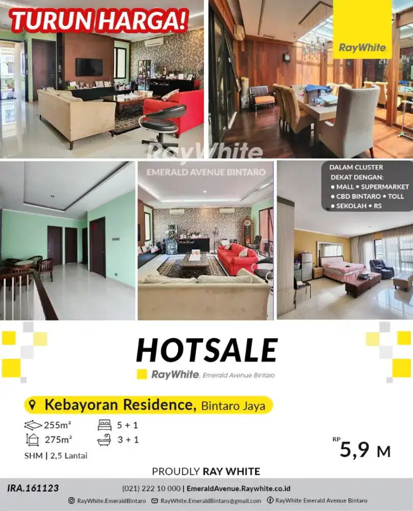 HOT SALE!!! TERMURAH DI CLUSTER PREMIUM KEBAYORAN VILLAS BINTARO