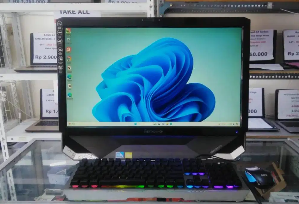 Jual PC AIO Lenovo Ideacentre B500 Intel E6300/4gb/256gb+320gb/23inci/