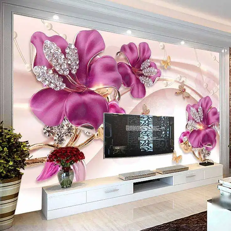 Pesan wallpaper dinding 3d custom toko jual dan pasang gorden murah