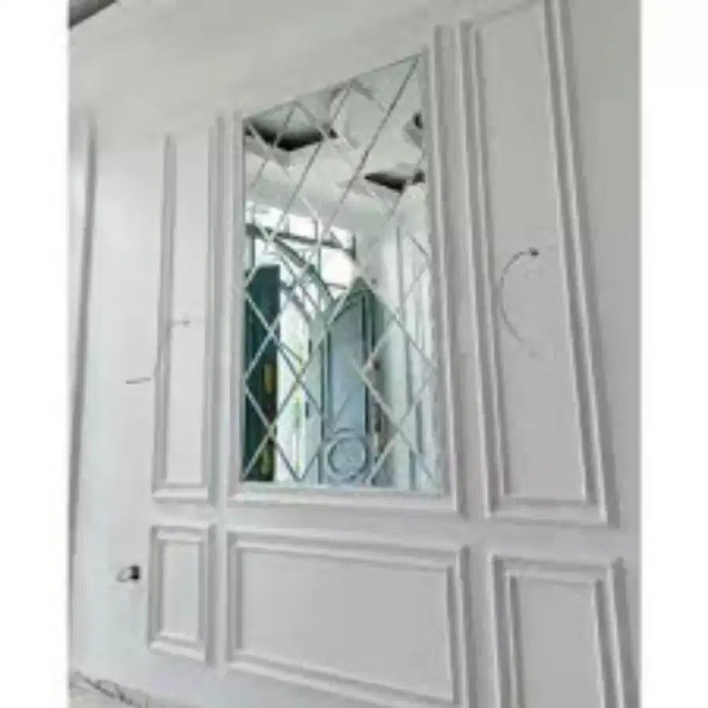 Kaca cermin bevel dekorasi dinding