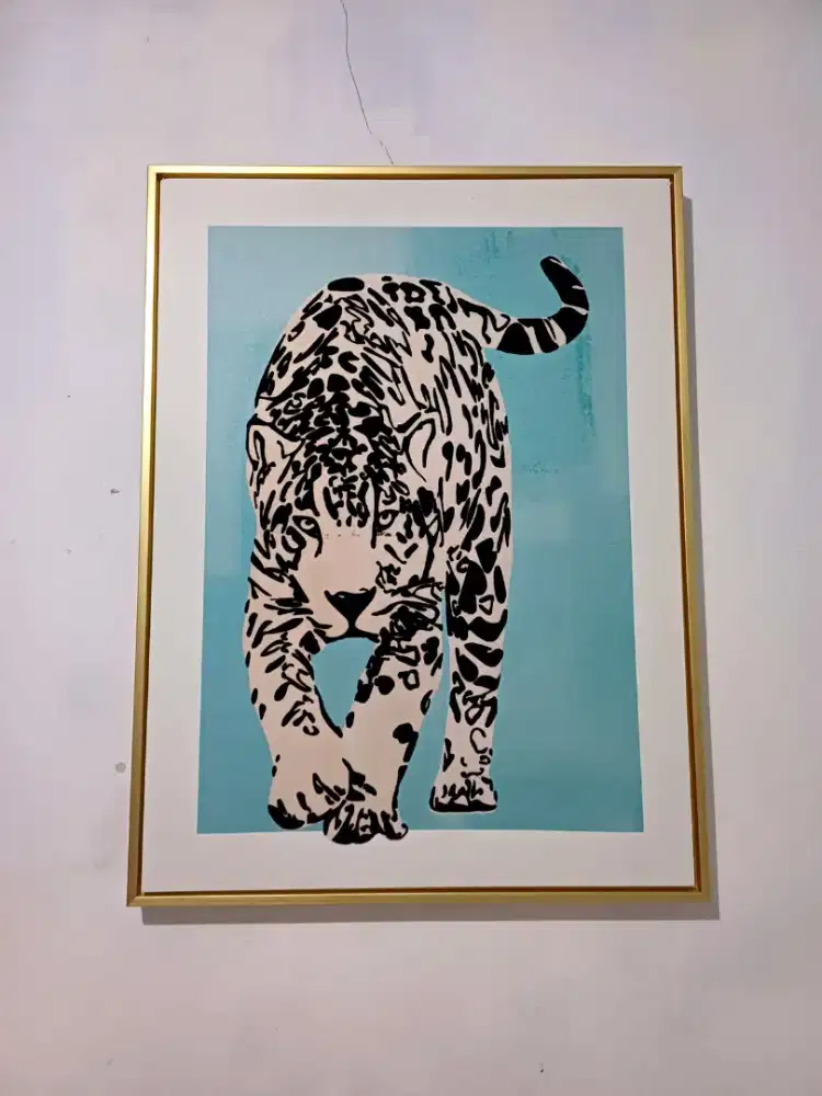 Lukisan Bludru Leopard Bagus