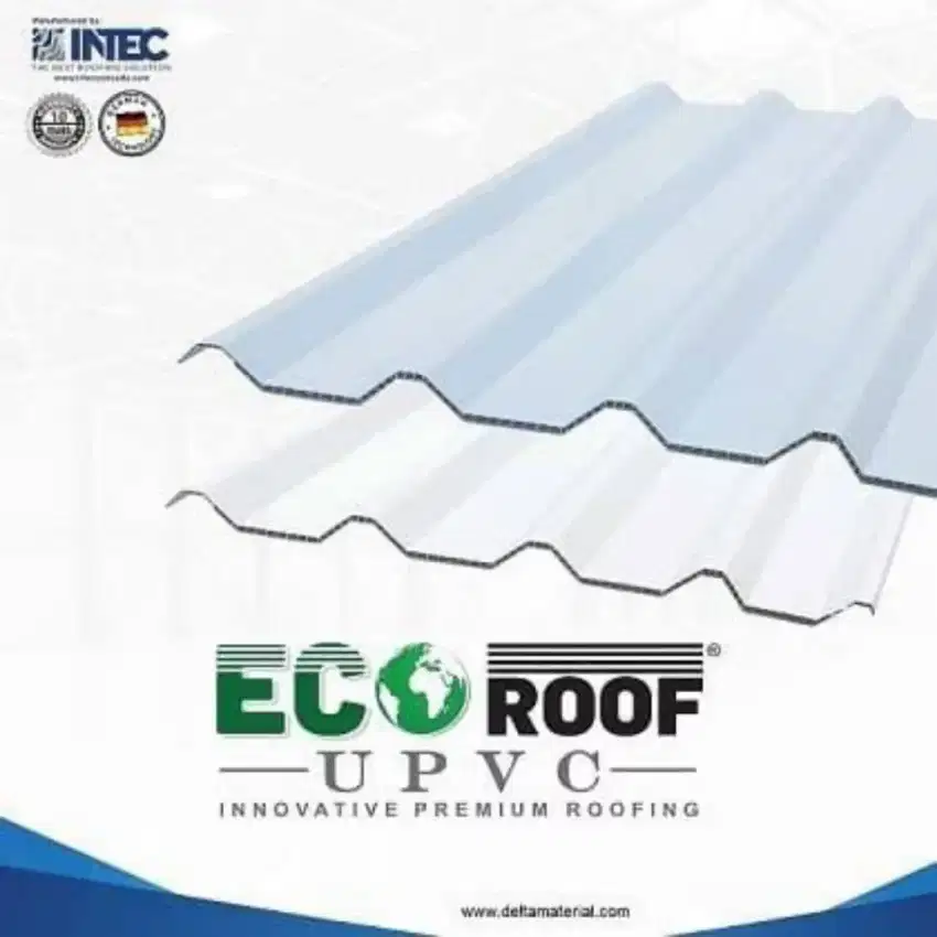 Atap upvc eco roof double layer putih