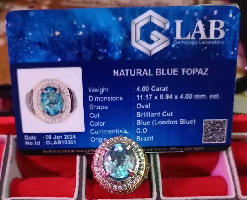 Blue Topaz Brazil + memo