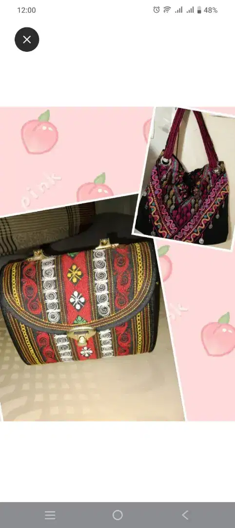 Dijual BUY 1 GET 1  Tas Wanita Etnik Aceh Unik Gratis Tas Rajut