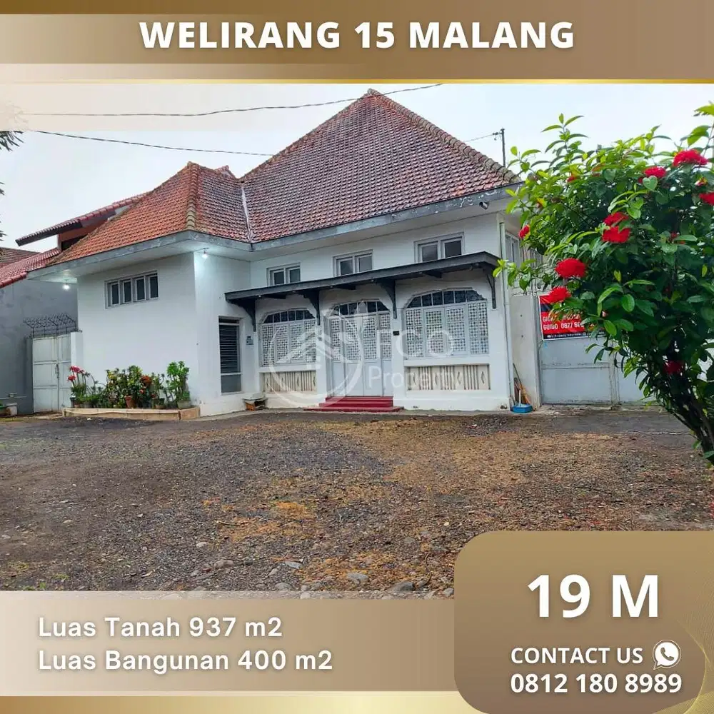 Rumah Kolonial Welirang Klojen Tengah Kota Malang