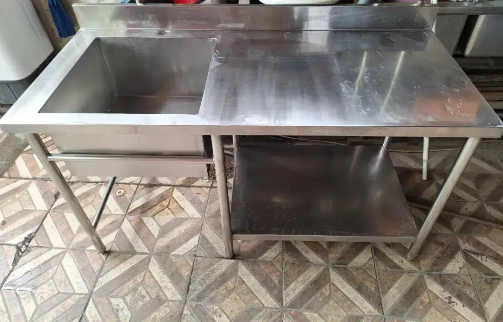 Sink single dan meja stainlees