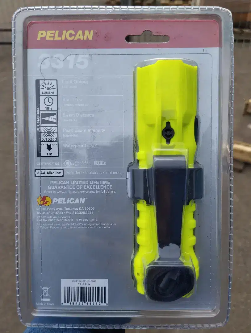 PELICAN Flashlight LED Yellow 3315