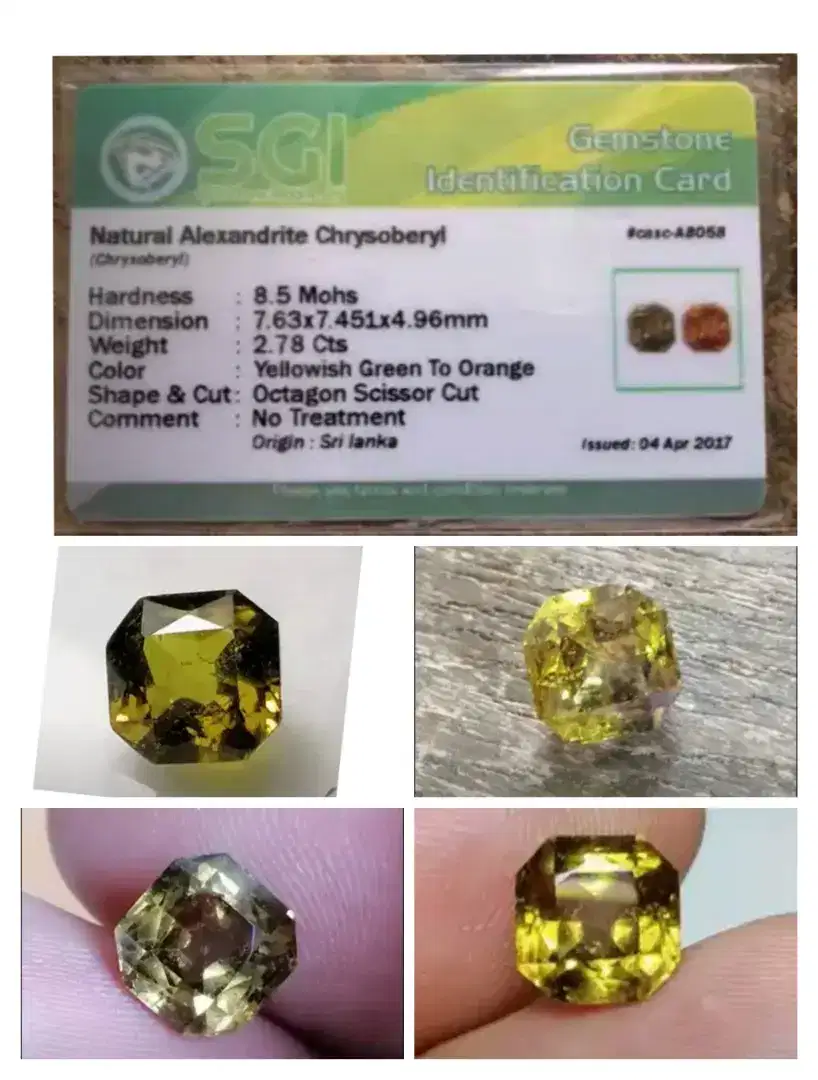 Natural Alexandrite Crisyoberil