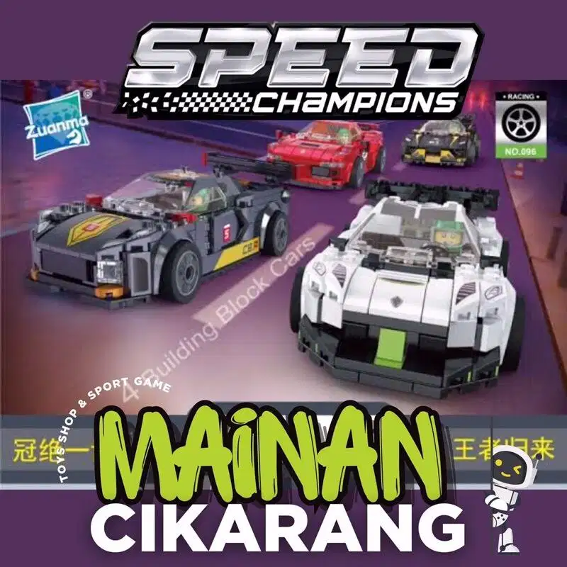 LEGO SPEED BRICK CARS ZUANWA BUILDING BLOCK  096 - MAINAN CIKARANG