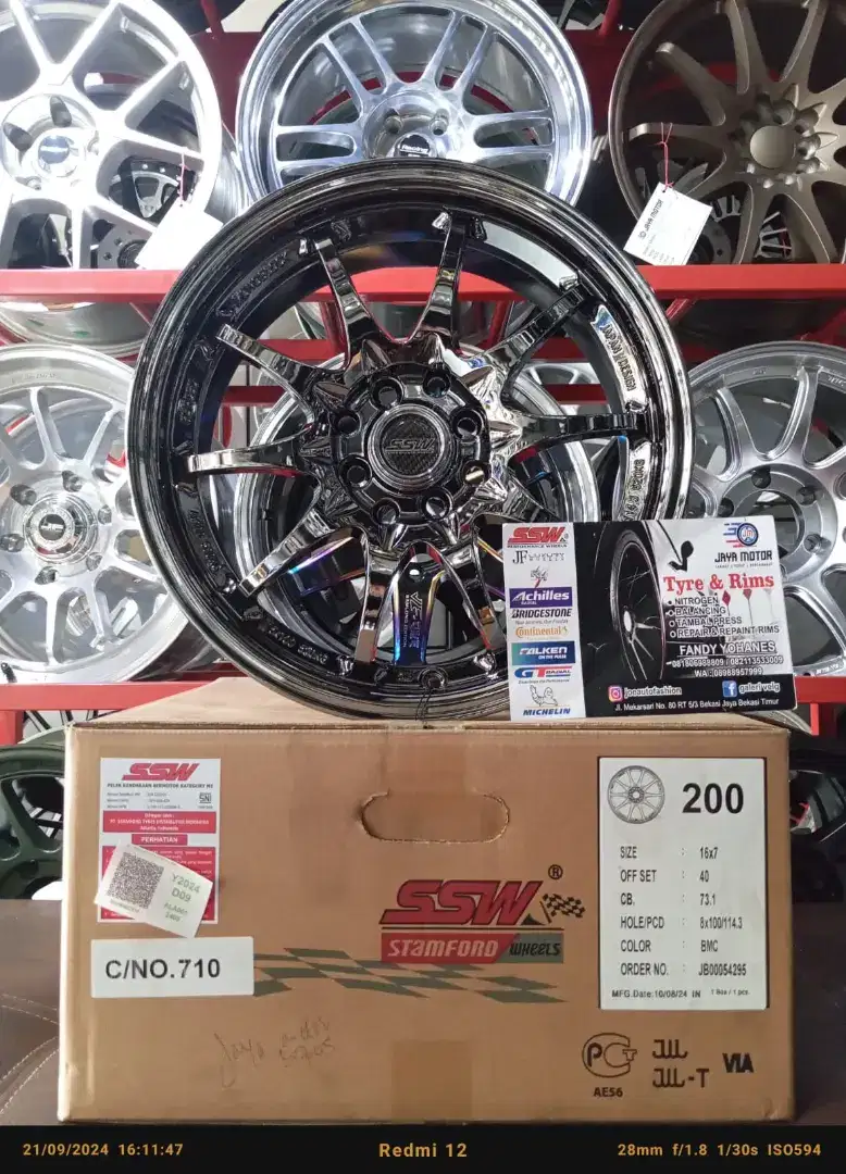 Velg ssw ce28 r16 4x100/114.3 lbr7 et40