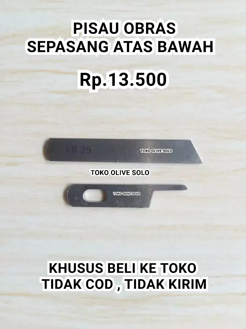Pisau Mesin obras Jarum mesin obras (TIDAK COD, TIDAK KIRIM)