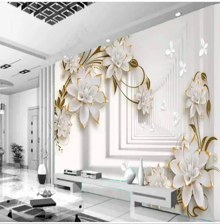 Jual gorden hordeng gordyn tirai jendela wallpaper dinding 3d custom