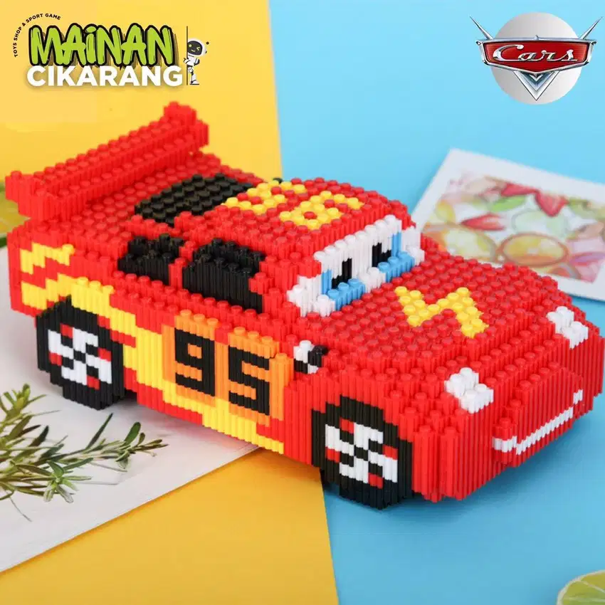 LEGO THE CARS LIGHTING MQ QUEEN  NANO BLOCK BRICK 3D - MAINAN CIKARANG