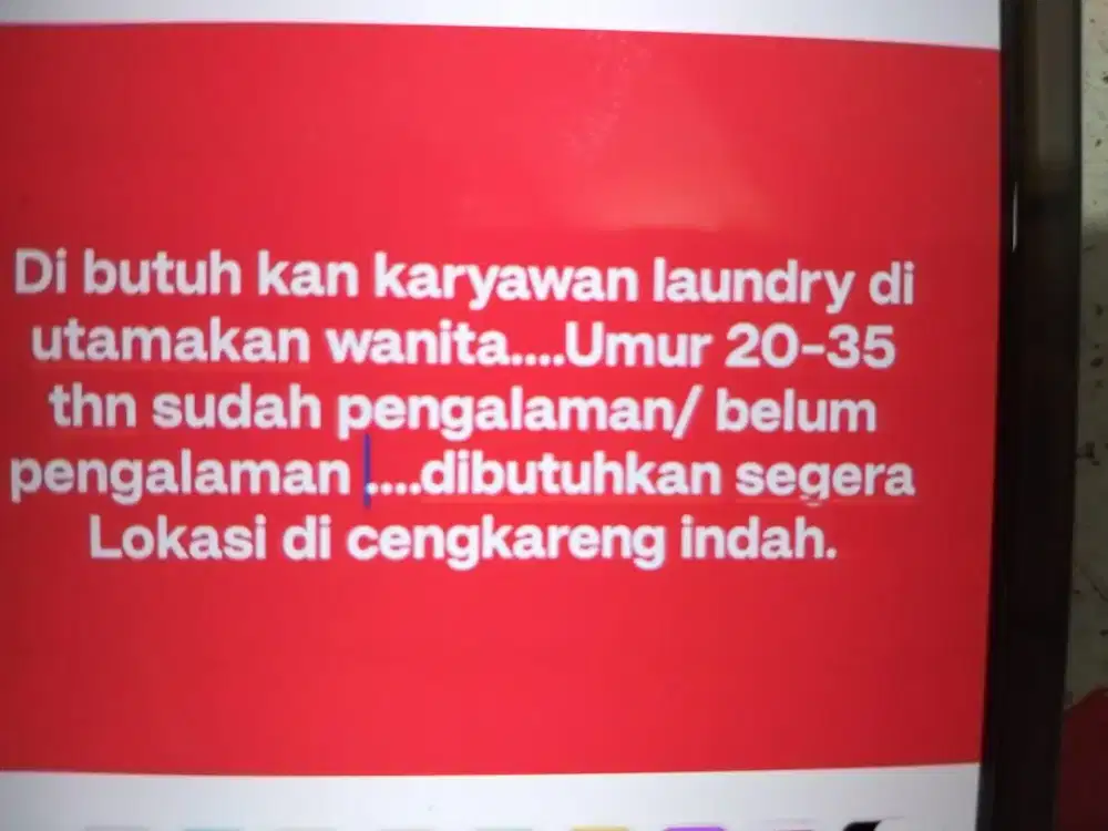 Karyawan laundry